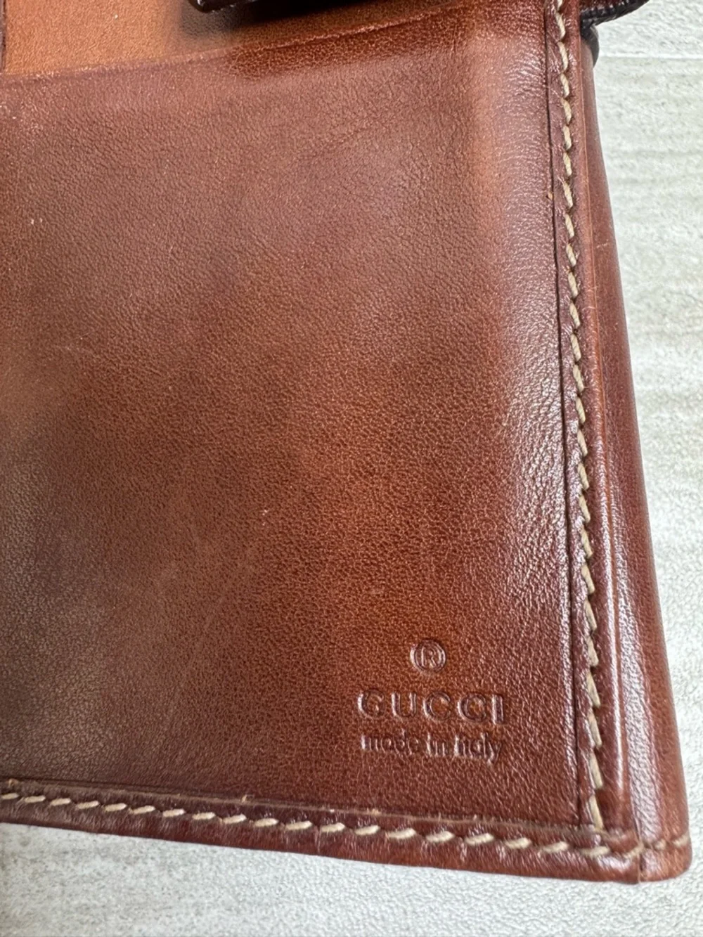 Gucci Bamboo Ring Continental Clutch Check Wallet Vintage - Picture 4 of 15